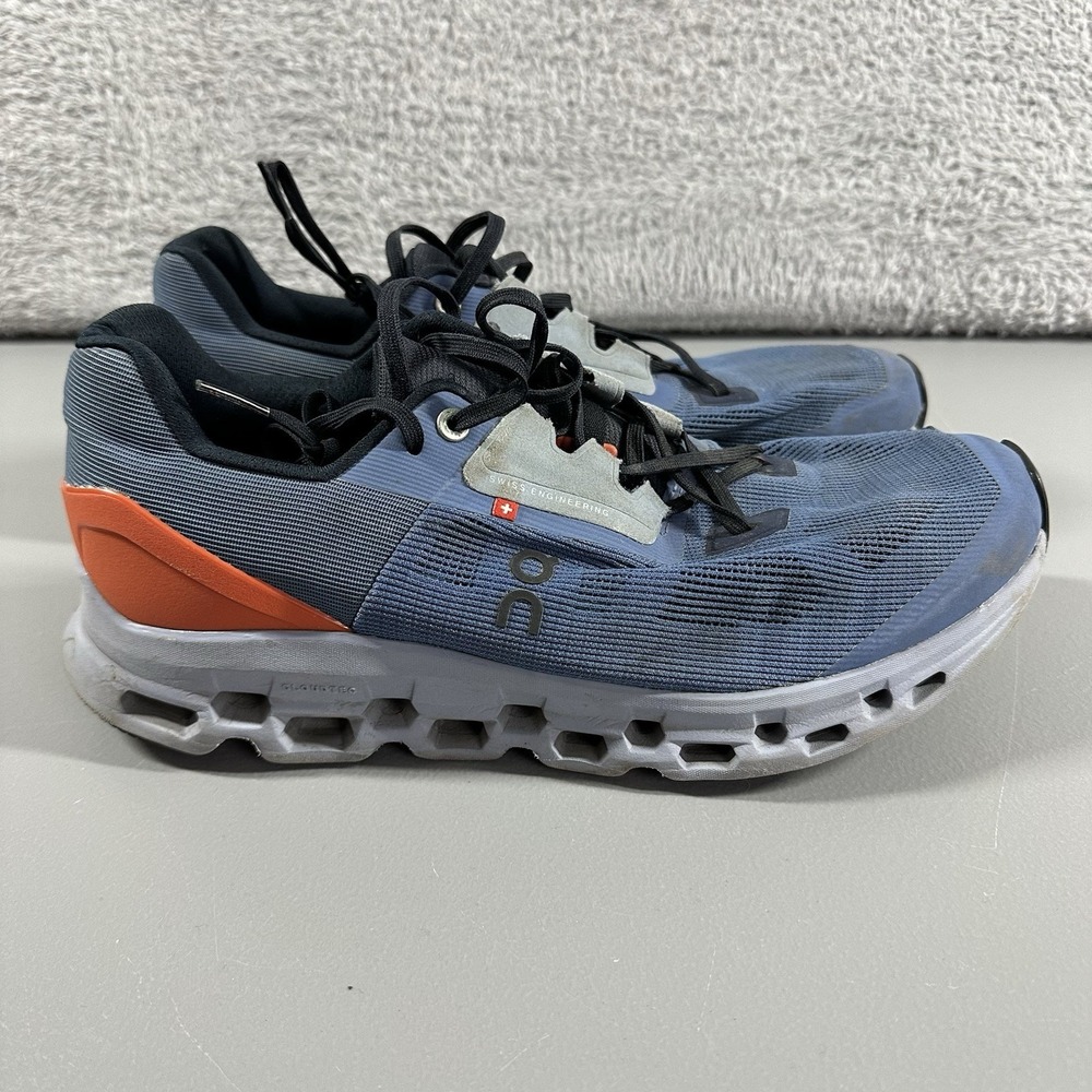On Cloud Shoes Mens 10.5 Cloudstratus‎ 3 Blue Orange Running Athletic Tennis